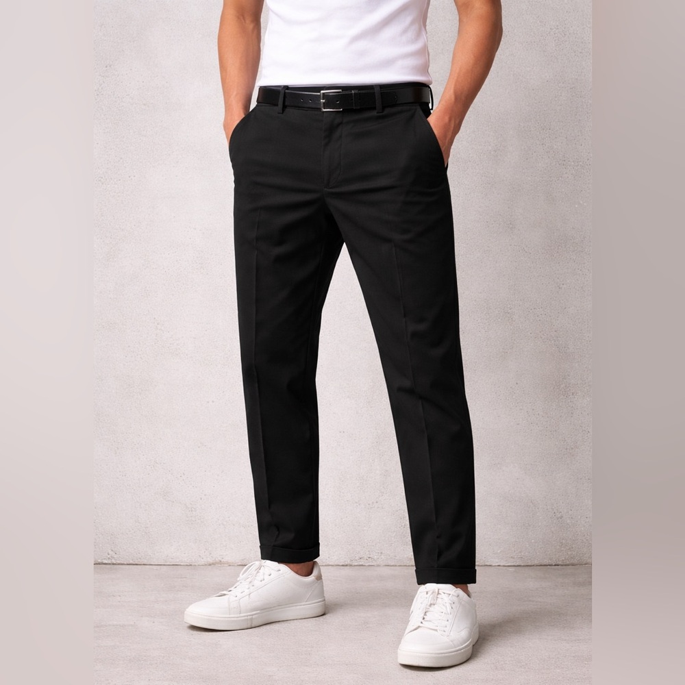 Van Heusen Men's Classic Black Chinos